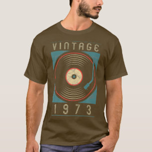 T-shirt DJ d'anniversaire de Vinyl Retro Tourne-disque vin