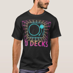 T-shirt DJ Decks Retro EDM Rave Cadeau