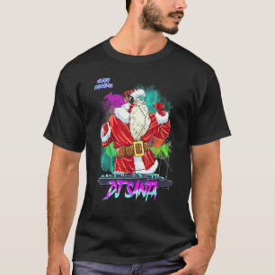 T-shirt Dj Disc Jockey Edm Père Noël Noël