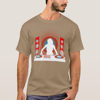 T-shirt DJ Disk Jockey Techno Design pour Tourne-disque