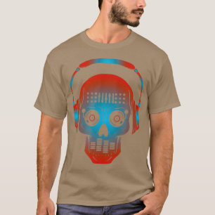 T-shirt DJ Disque Jockey Design crâne pour les mélangeur