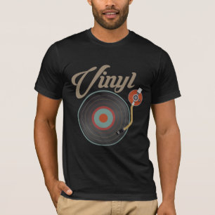 T-shirt DJ disque rétro musical style Tourne-disque vinyl