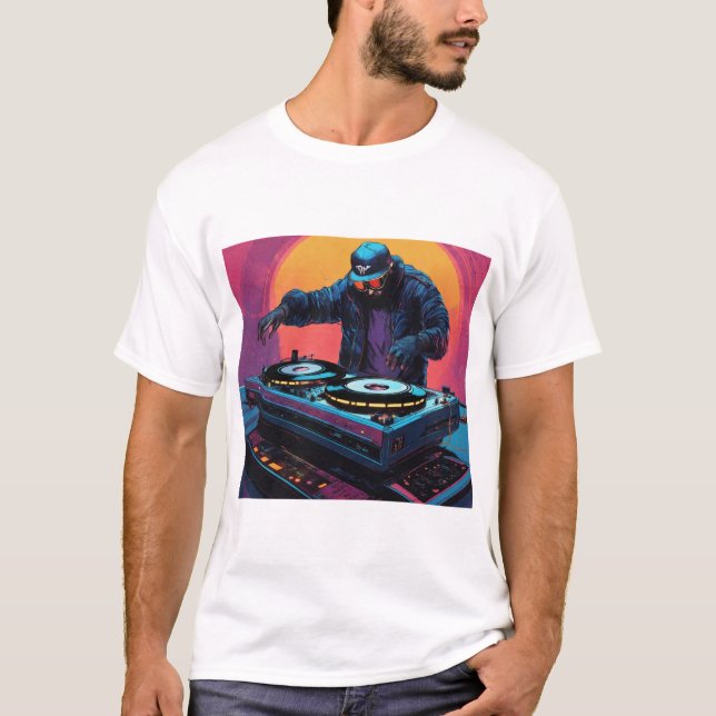 T-shirt DJ. Les alchimistes (ou alchimie) du son (Devant)