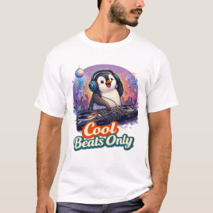 T-shirt DJ Manchot Cartoon – Que des rythmes cool