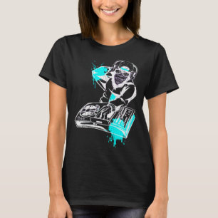 T-shirt DJ Monkey Music Party Amusants Lunettes de soleil