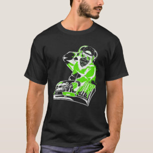 T-shirt DJ Monkey Music Party Amusants Lunettes de soleil