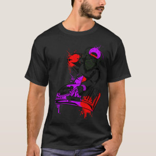 T-shirt DJ Monkey Music Party Fun Sunglaces Dance Party M