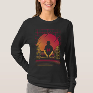 T-shirt DJ pour Mens Graphic Techno Discjockey Disc Jockey