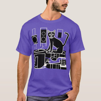 T-shirt DJ Vinyl Cat