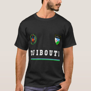 T-shirt Djibouti SportFootball Jersey Tee Drapeau Football