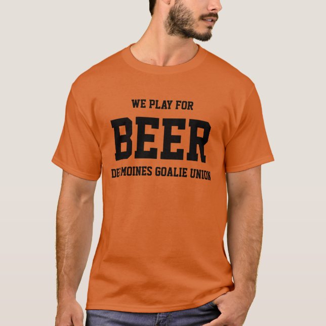 T-SHIRT DMGU - NOUS JOUONS POUR LA BIÈRE (Devant)