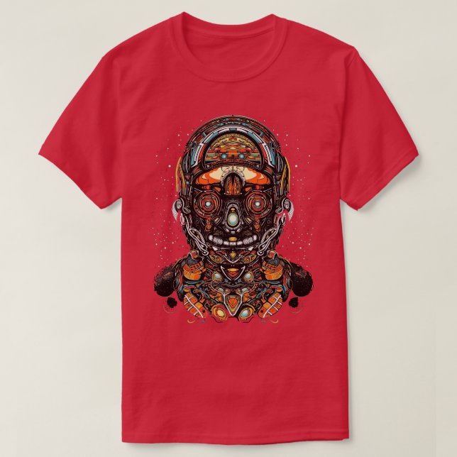 T-shirt DMT Art Psychedelic Spaceman 1 (Design devant)