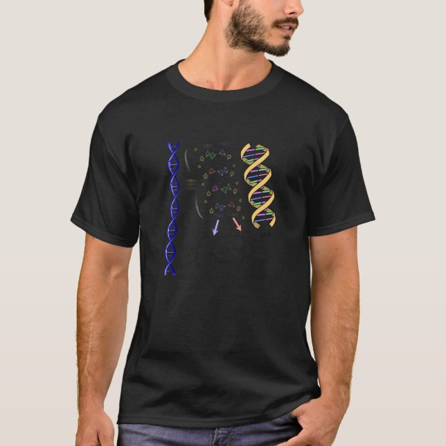 T-shirt Dna Double Helix Formule chimique Molécules Scienc (Devant)