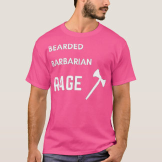 T-shirt DnD Texte blanc de la gamme barbare
