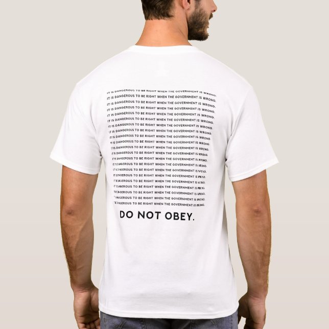 T-shirt Do Not Obay - Freethinker Free Thinker Slogan (Dos)