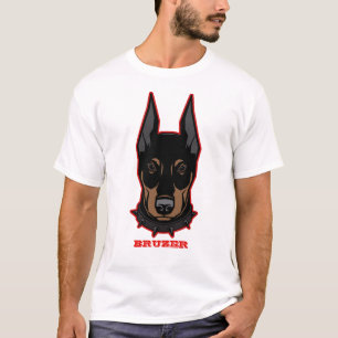 T-shirt Doberman Ajouter un nom Mascotte Hommes