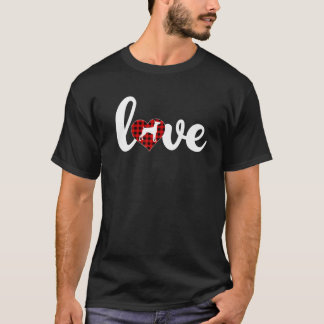 T-shirt Doberman Amoureux des chiens Buffalo Plaid Love Do