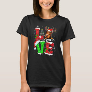 T-shirt Doberman drôle Arbre de Noël Lumières Xmas Paja