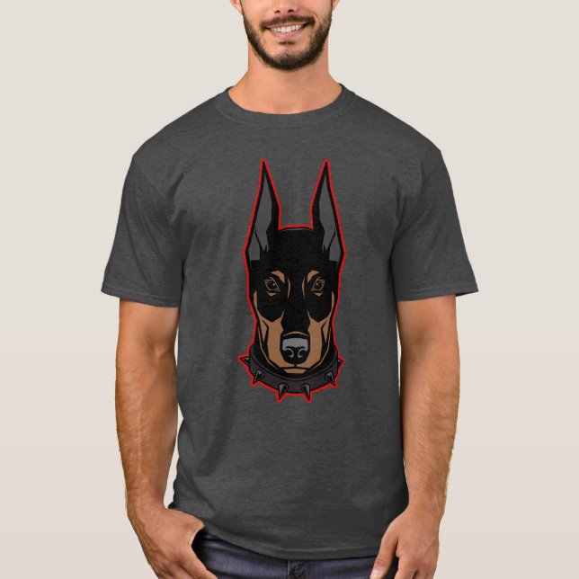 T-shirt Doberman Mascot Tee hommes (Devant)