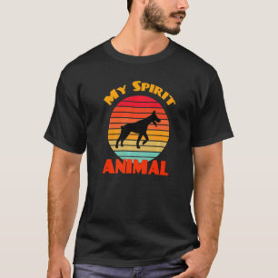 T-shirt Doberman My Spirit Animal Chien Retro