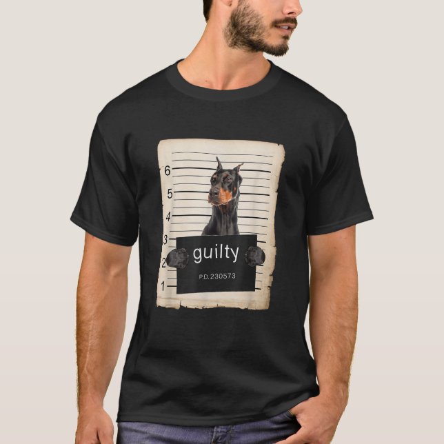 T-shirt Doberman Pinscher Capture d'une tasse de chien (Devant)