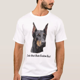 T-shirt Doberman Pinscher Chien Créez Votre Propre Texte P
