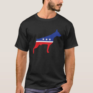 T-shirt Doberman Pinscher Chien Symbole politique Élection