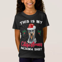 Doberman Pinscher Christmas Pajama Père Noël Amour