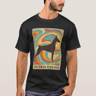 T-shirt Doberman Pinscher Dog Retro Vintage