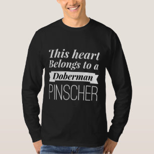 T-shirt Doberman Pinscher Heart Fitting Scoop