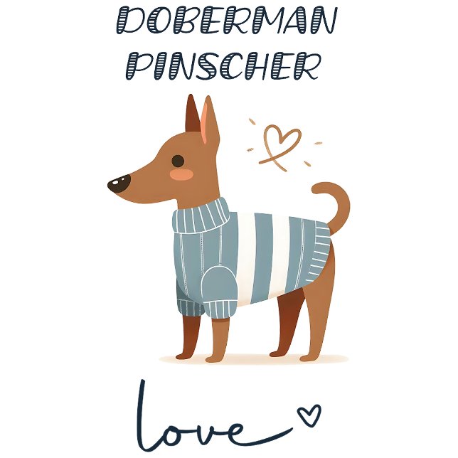 T-shirt Doberman Pinscher Love (Créateur téléchargé)
