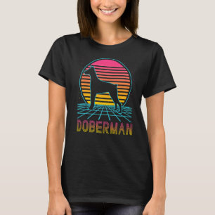 T-shirt Doberman Pinscher Retro Vintage 80s Style Chien
