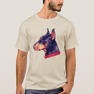 T-shirt Doberman Pinscher visage de chien