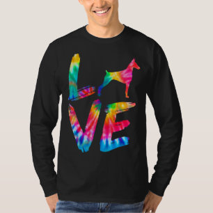 T-shirt Dobermann Tie Dye Log Chien Maman Papa