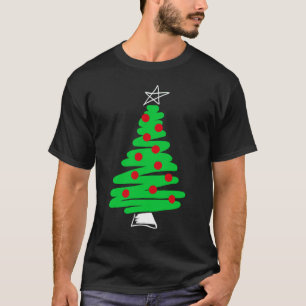 T-shirt d'obscurité d'arbre de Noël