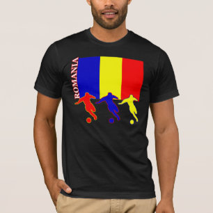 T-shirt d'obscurité de la Roumanie du football