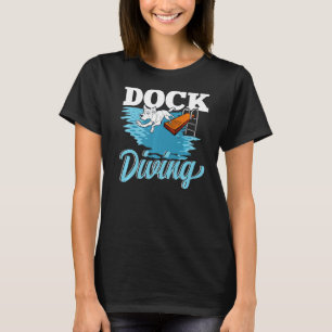 T-shirt Dock Plongée Chien Sauter dans l'eau Chien Aimer P