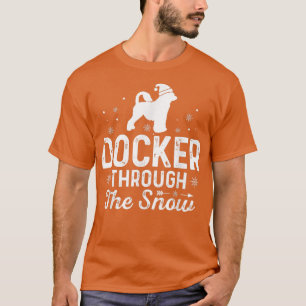 T-shirt Docker à travers la neige Funny Noël Nouvel An D