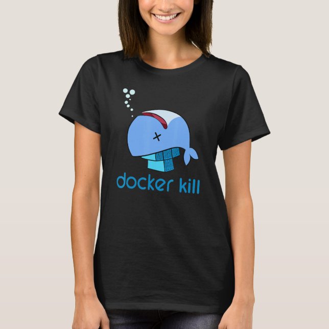 T-shirt Docker Container Linux Devops Programmation Coding (Devant)