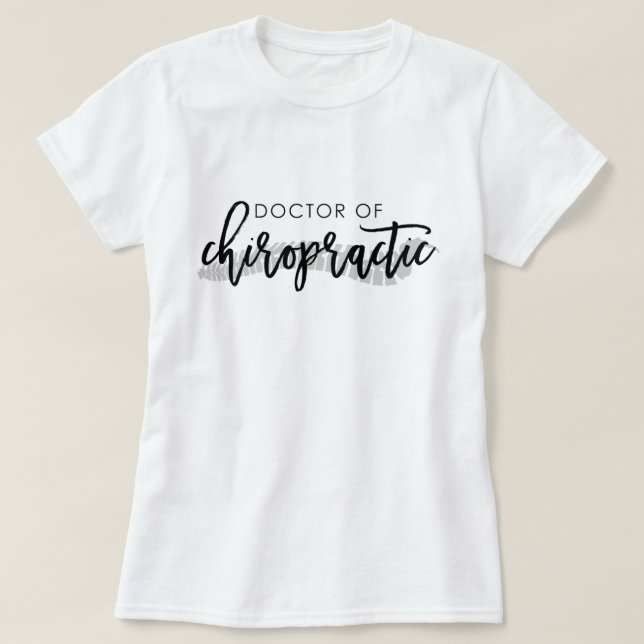 T-shirt Docteur en chiropratique avec épine  (Design devant)