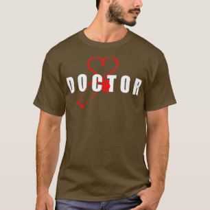 T-shirt Docteur Stethoscope Coeur Amour Drôle Idée Cadeau
