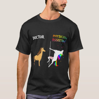T-shirt Doctor Vs Physician Assistant Unicorn Dancing
