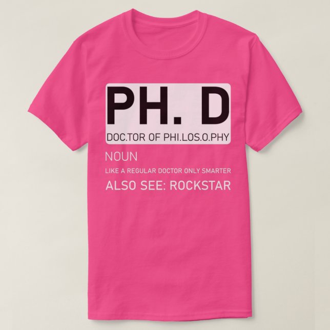 T-shirt Doctorat en philosophie 1 (Design devant)