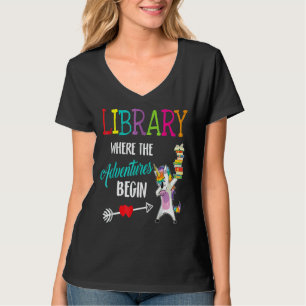 T-shirt Doctorat Étudiant D'Équipage Retour À La Bibliothé