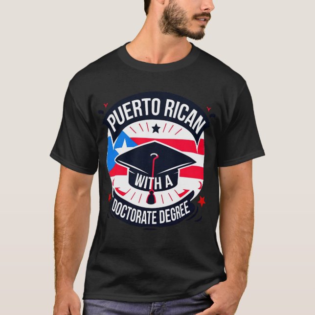 T-shirt Doctorat porto-ricain Diplôme PhD 2024 (Devant)