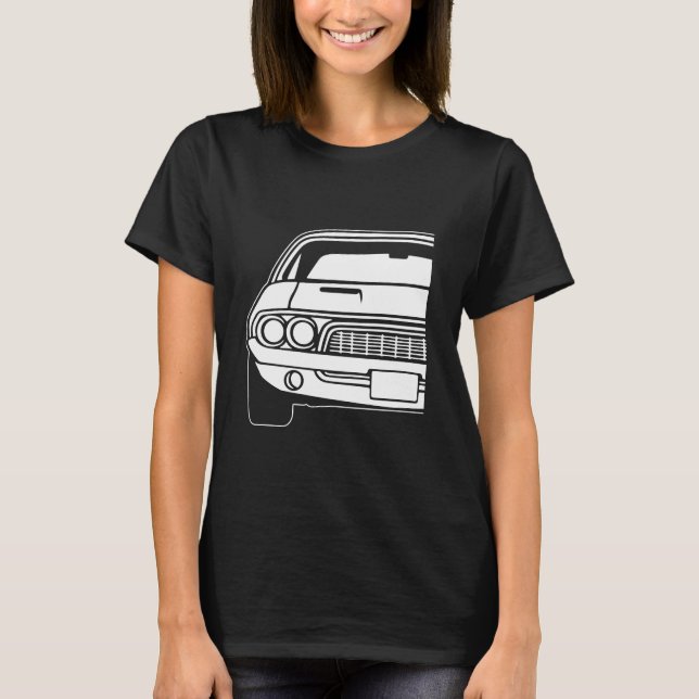 T-shirt Dodge Challenger 1973 2 (Devant)