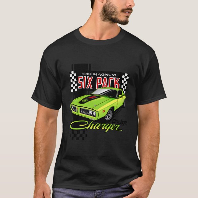 T-shirt Dodge Charger 440 Magnum Six Pack (Devant)