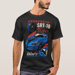 T-shirt Dodge Srt-10 Viper Né À La Course