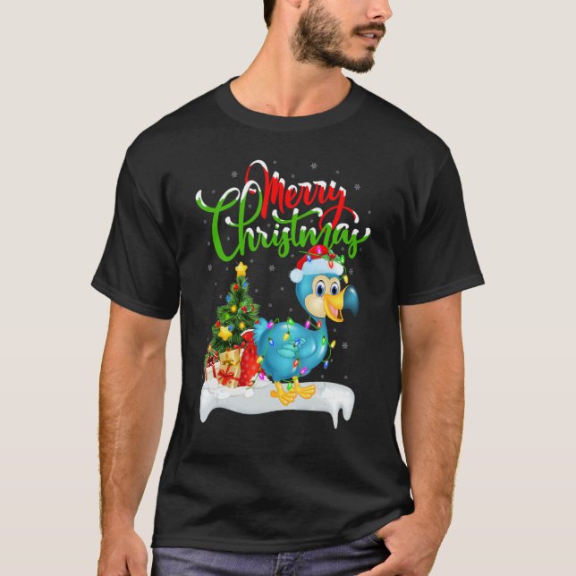 T-shirt Dodo Bird   Xmas Decorations Santa Dodo Christmas (Devant)