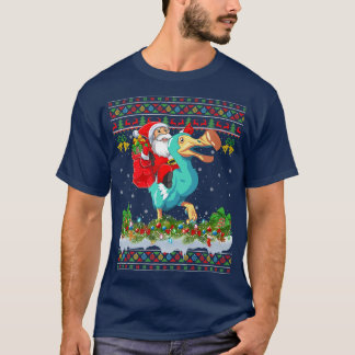 T-shirt Dodo bird Xmas Pajama Ugly Santa Riding Dodo Chris
